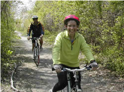 Cyclists on Fitchburg Cutoff Bikepath