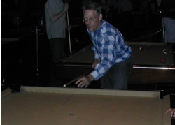 playing pool