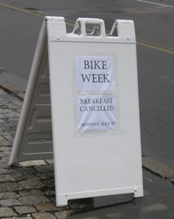 Closeup of sign